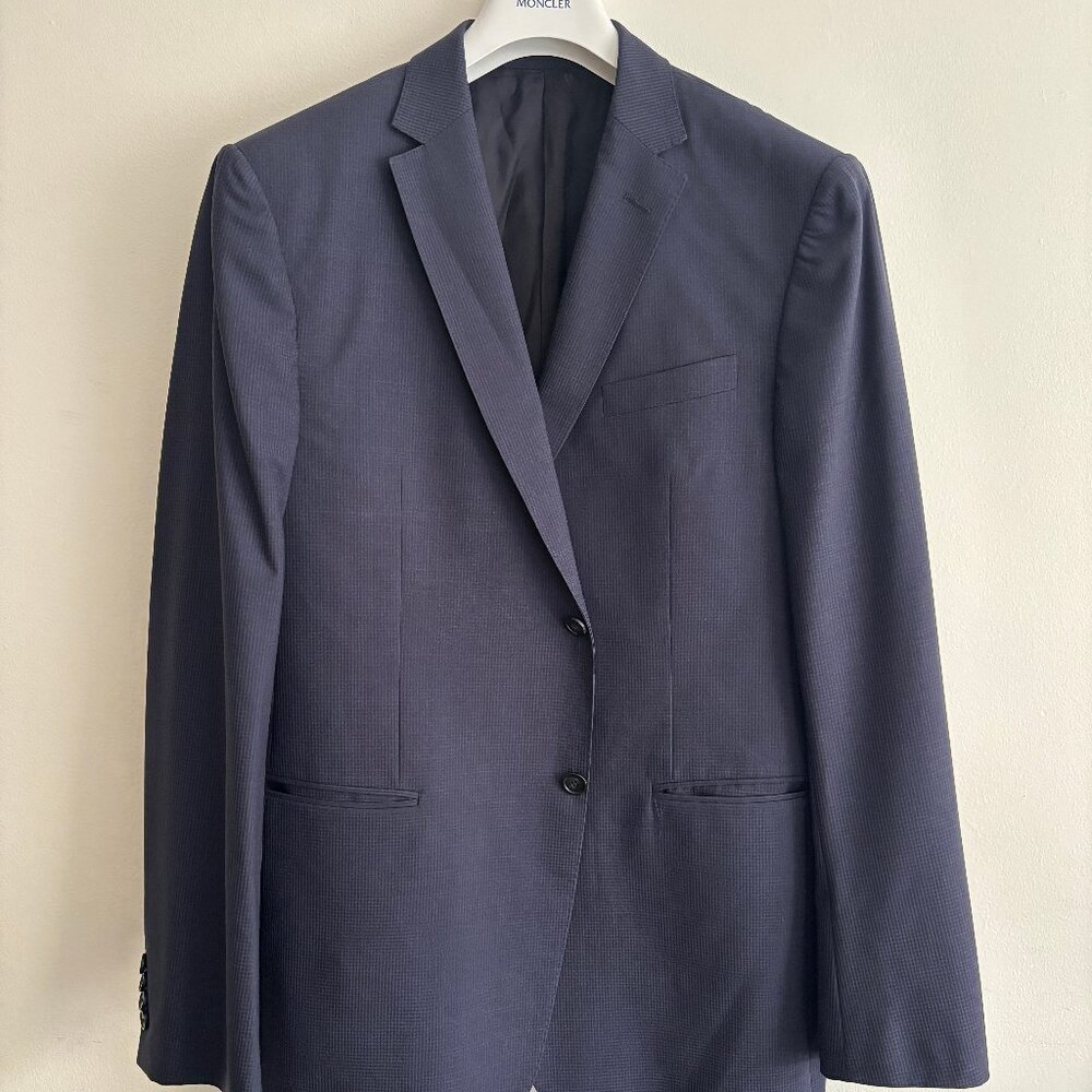 $2750 Z Zegna Navy Blue Wool Suit - 42,  Pants 32-33